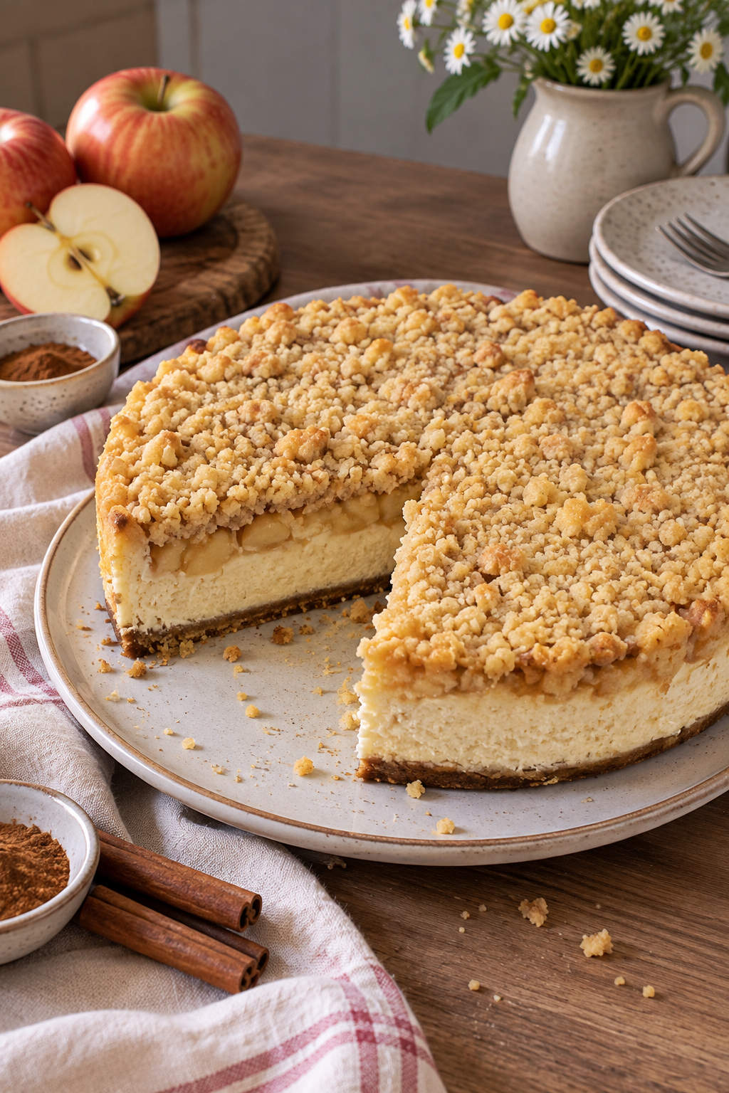 Apple Crumble Cheesecake
