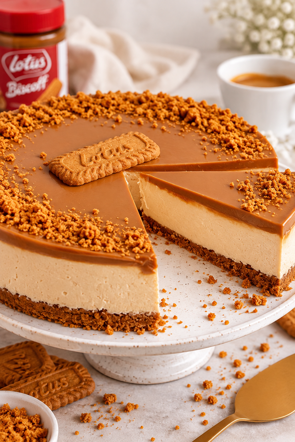 Lotus Cheesecake ohne Backen – 26 cm