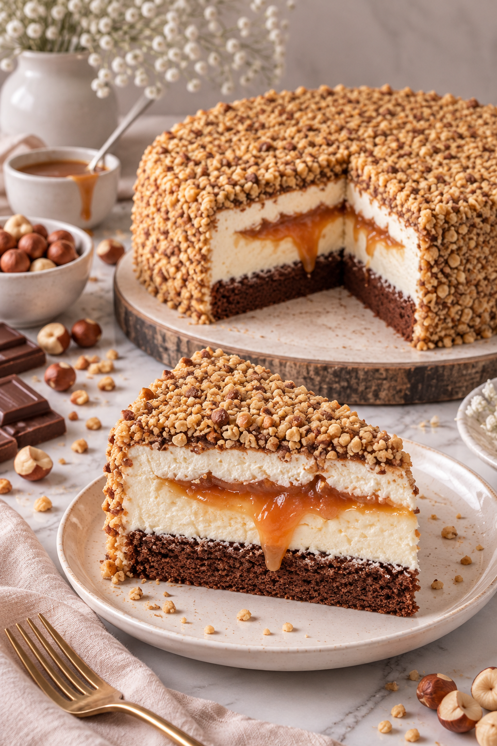 Maxi King Torte mit Karamell & Haselnüssen
