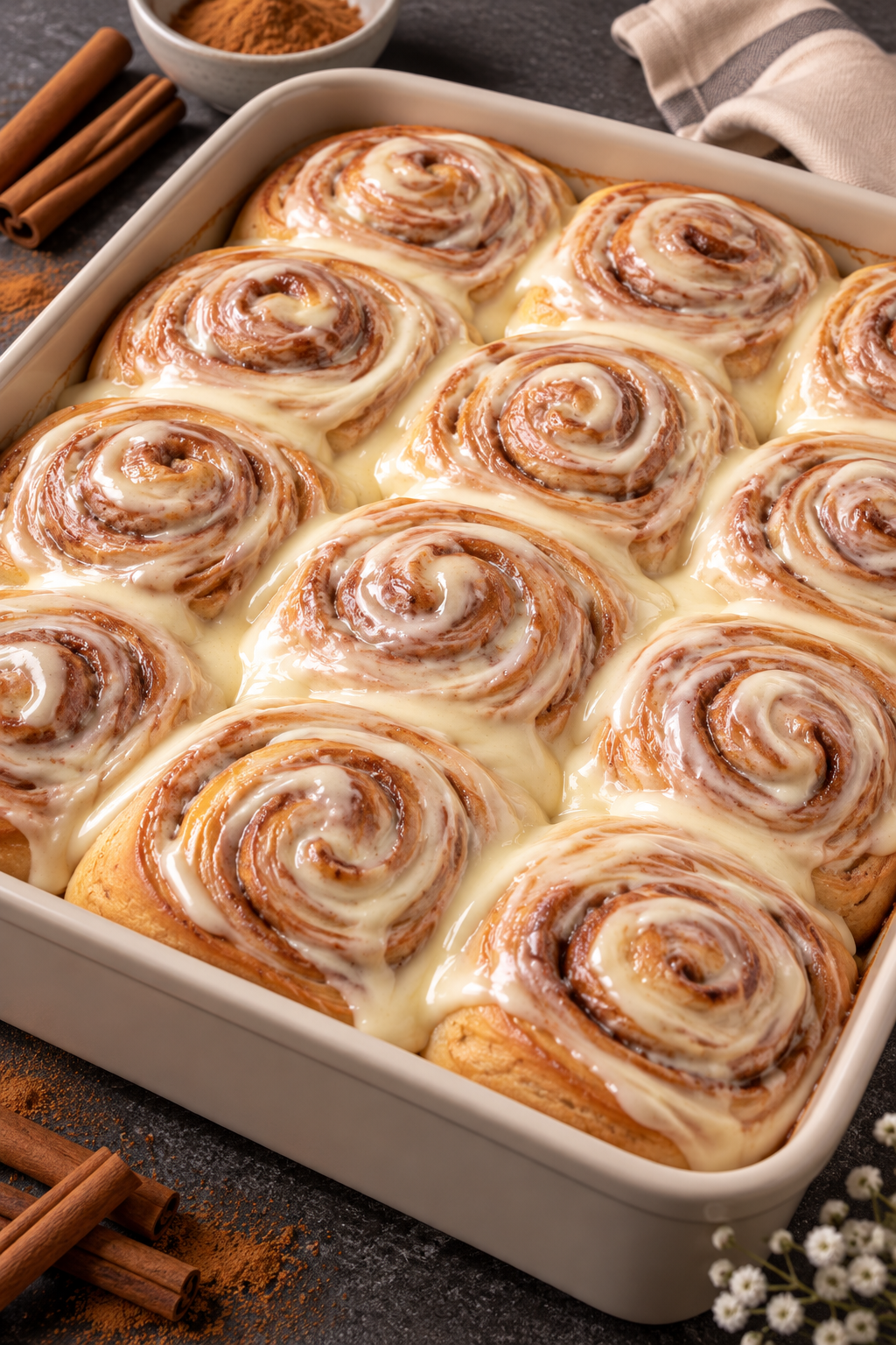 Zimtschnecken mit Frischkäse-Frosting – fluffig und weich